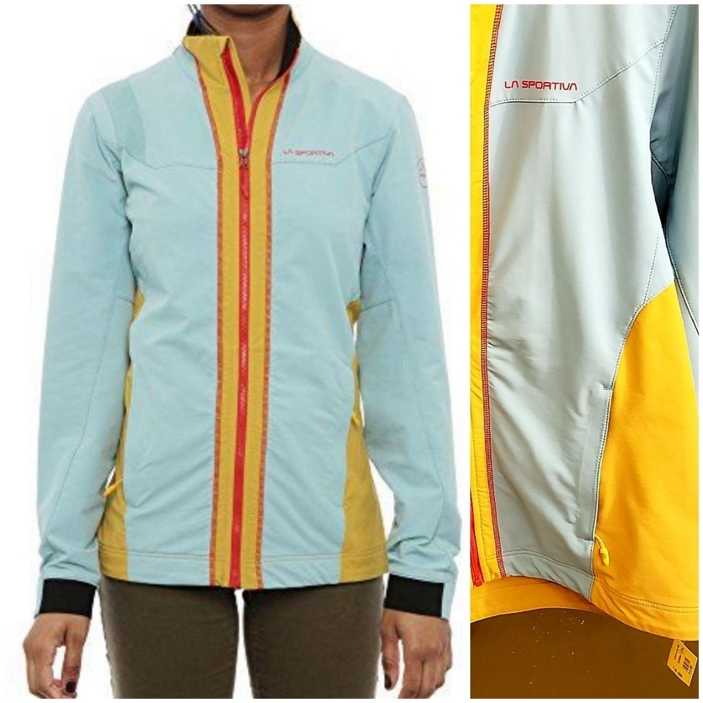 La Sportiva Women's Blue and Yellow Jacket